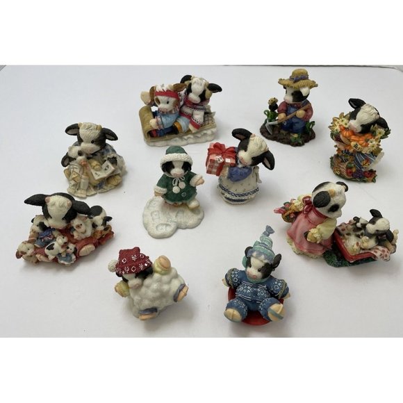 10 Mary's Marys Moo Moos Vintage Lot Never Displayed Original Boxes - NEW